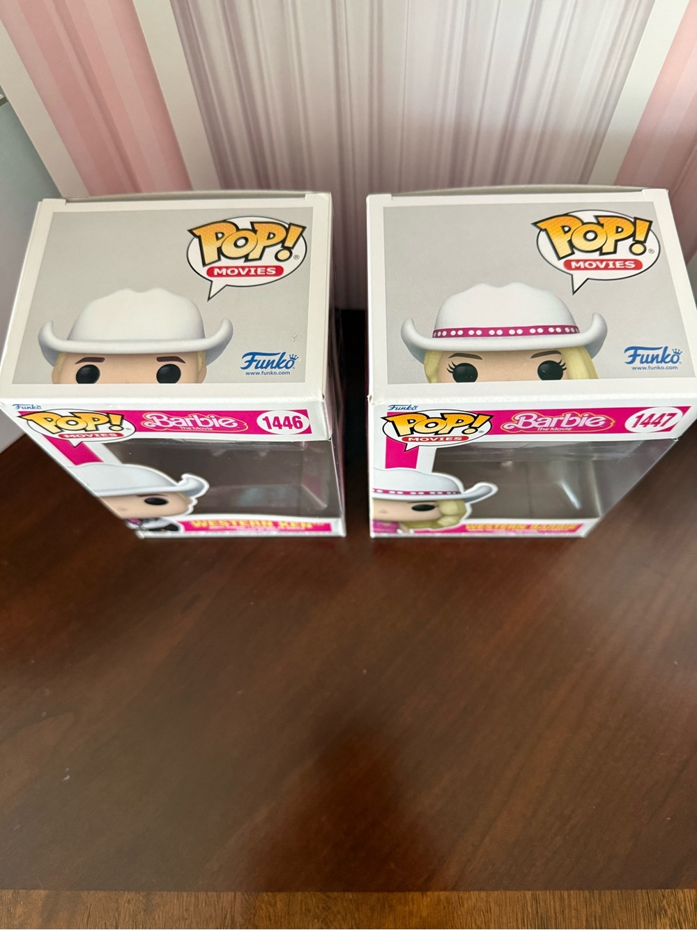 Funko pop movies Barbie the Movie Western Ken 1446 & Barbie 1447 Set NWT - Picture 5 of 8